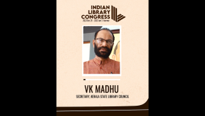 VK MADHU (Secretary, Kerala state library council) Wishing success to the Indian Library Congress.